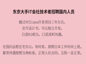 東???京?大????手IT會???社???技??術???者??招??聘???國?內?對????人??員