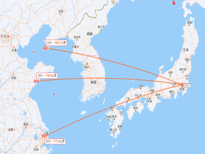 日本靠近中國哪個(gè)省/城市？